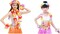 Hawaiian Hula Leis sets Artificial Flowers Fabric Wreath Neck Loop Wristband Headband Dance Garland Leis Sets for Luau Party Costumes (6 sets;24 Pack)
